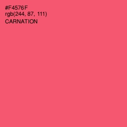 #F4576F - Carnation Color Image