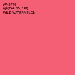 #F45F76 - Wild Watermelon Color Image