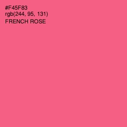 #F45F83 - French Rose Color Image