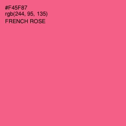 #F45F87 - French Rose Color Image