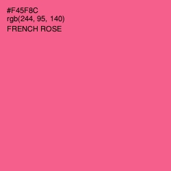 #F45F8C - French Rose Color Image