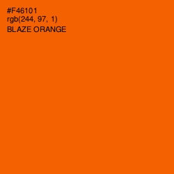 #F46101 - Blaze Orange Color Image