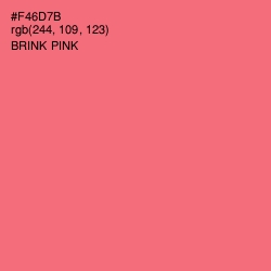 #F46D7B - Brink Pink Color Image