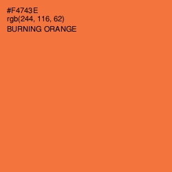 #F4743E - Burning Orange Color Image
