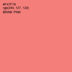 #F47F7A - Brink Pink Color Image