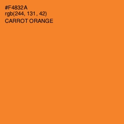 #F4832A - Carrot Orange Color Image