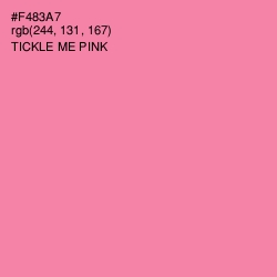 #F483A7 - Tickle Me Pink Color Image