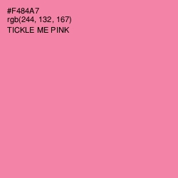 #F484A7 - Tickle Me Pink Color Image