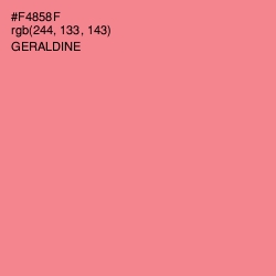 #F4858F - Geraldine Color Image