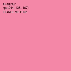 #F487A7 - Tickle Me Pink Color Image