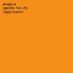 #F49019 - Tree Poppy Color Image