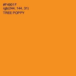 #F4901F - Tree Poppy Color Image