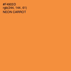 #F4903D - Neon Carrot Color Image