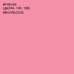 #F491A9 - Mauvelous Color Image