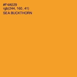 #F4A029 - Sea Buckthorn Color Image