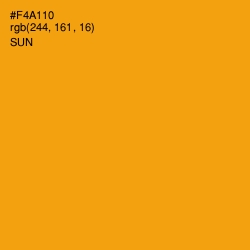 #F4A110 - Sun Color Image