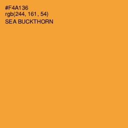 #F4A136 - Sea Buckthorn Color Image