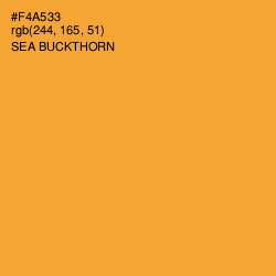 #F4A533 - Sea Buckthorn Color Image