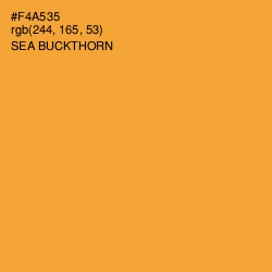 #F4A535 - Sea Buckthorn Color Image