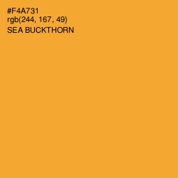 #F4A731 - Sea Buckthorn Color Image