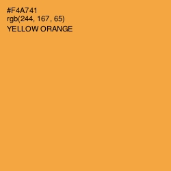 #F4A741 - Yellow Orange Color Image