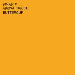 #F4A91F - Buttercup Color Image