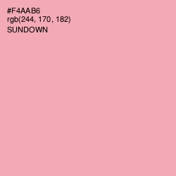 #F4AAB6 - Sundown Color Image