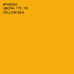 #F4AD0A - Yellow Sea Color Image