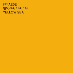 #F4AE0E - Yellow Sea Color Image