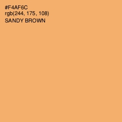 #F4AF6C - Sandy brown Color Image