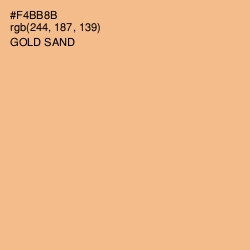 #F4BB8B - Gold Sand Color Image