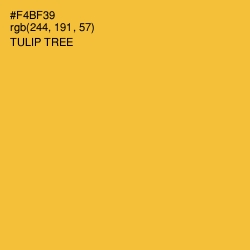 #F4BF39 - Tulip Tree Color Image