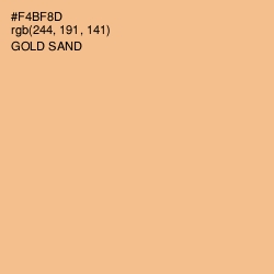#F4BF8D - Gold Sand Color Image
