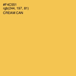 #F4C551 - Cream Can Color Image