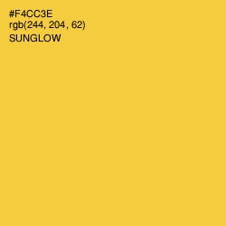 #F4CC3E - Sunglow Color Image