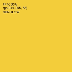 #F4CD3A - Sunglow Color Image
