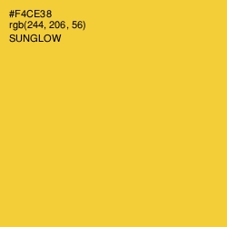 #F4CE38 - Sunglow Color Image