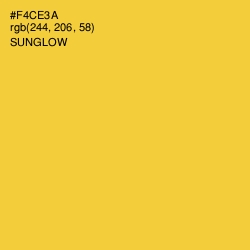 #F4CE3A - Sunglow Color Image