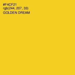 #F4CF21 - Golden Dream Color Image