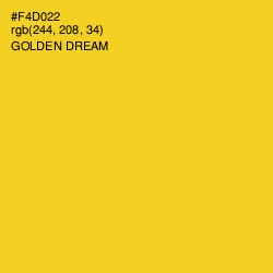 #F4D022 - Golden Dream Color Image