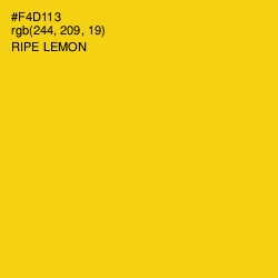 #F4D113 - Ripe Lemon Color Image