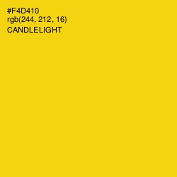 #F4D410 - Candlelight Color Image