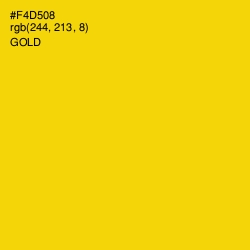 #F4D508 - Gold Color Image
