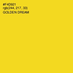 #F4D921 - Golden Dream Color Image