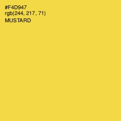 #F4D947 - Mustard Color Image