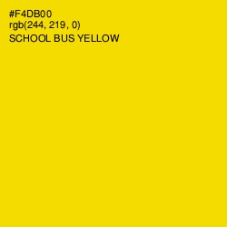 #F4DB00 - School bus Yellow Color Image