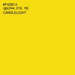 #F4DB12 - Candlelight Color Image