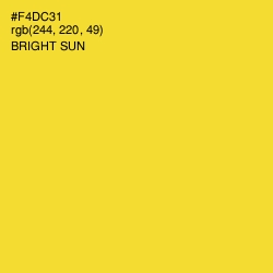 #F4DC31 - Bright Sun Color Image