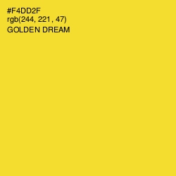 #F4DD2F - Golden Dream Color Image