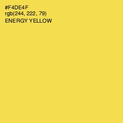 #F4DE4F - Energy Yellow Color Image